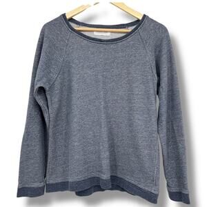 Everlane The Crew Pullover Sweatshirt Cotton Women’s M Blue Marled Loungewear